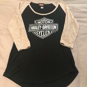 Harley Davidson fitted 3/4 length t-shirt, size L